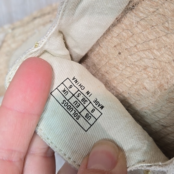 Soludos By Anthropologie Women Espadrille Boho Hobo Mule Shoes Flats Sz 8 - Picture 6 of 11